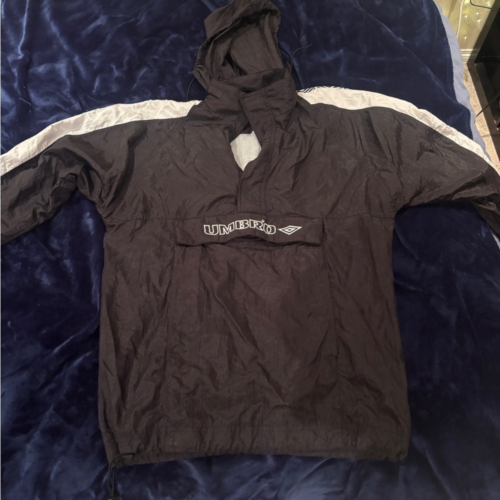 Umbro Black and White Windbreaker Jacket
